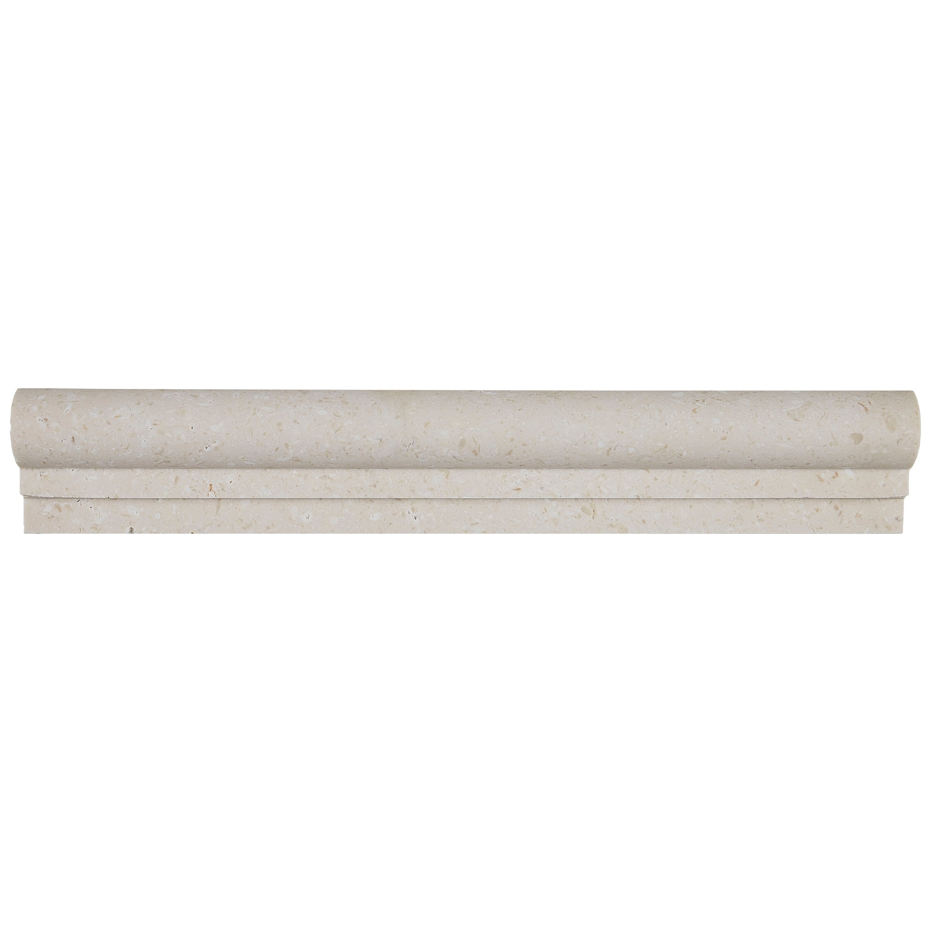 Limestone 2X12 Inch Honed Classic Chair Rail In Blavet Blanc 2X12