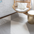 Carson Carrington Iskallebol Blu Gold Modern Geometric Indoor Area Rug