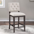 Lindale Button Tufted Stationary Counter Stool By Greyson Living