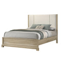 Linden Oak Engineered Wood Upholstered Panel Bed