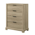 Linden Oak Laminate Engineered Wood Contemporary 4 Drawer Chest