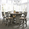 Lindsey Farm Grey And Sandstone 7 Piece Gathering Table Set