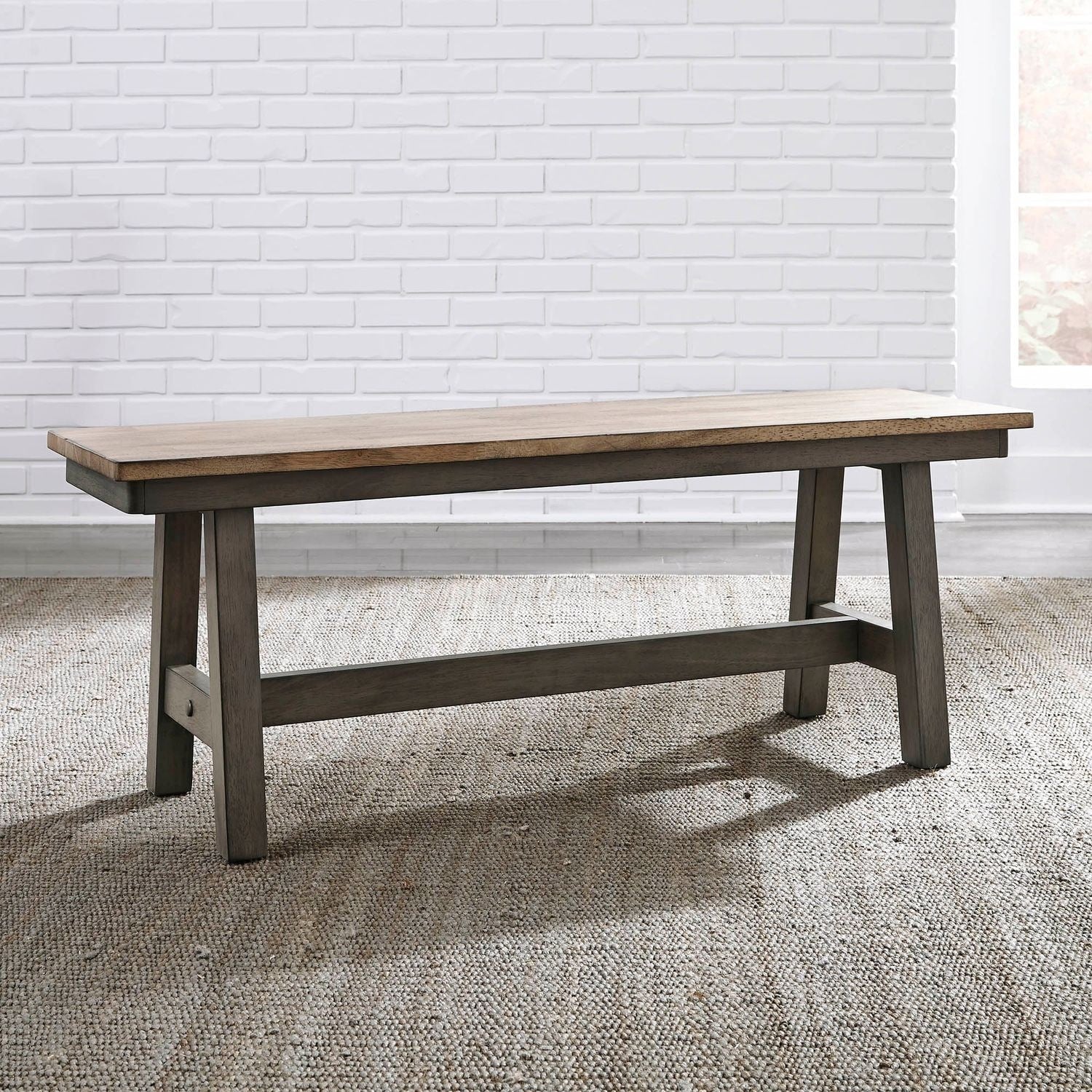 Lindsey Farm Grey And Sandstone Backless Bench