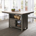 Lindsey Farm Grey And Sandstone Kitchen Island