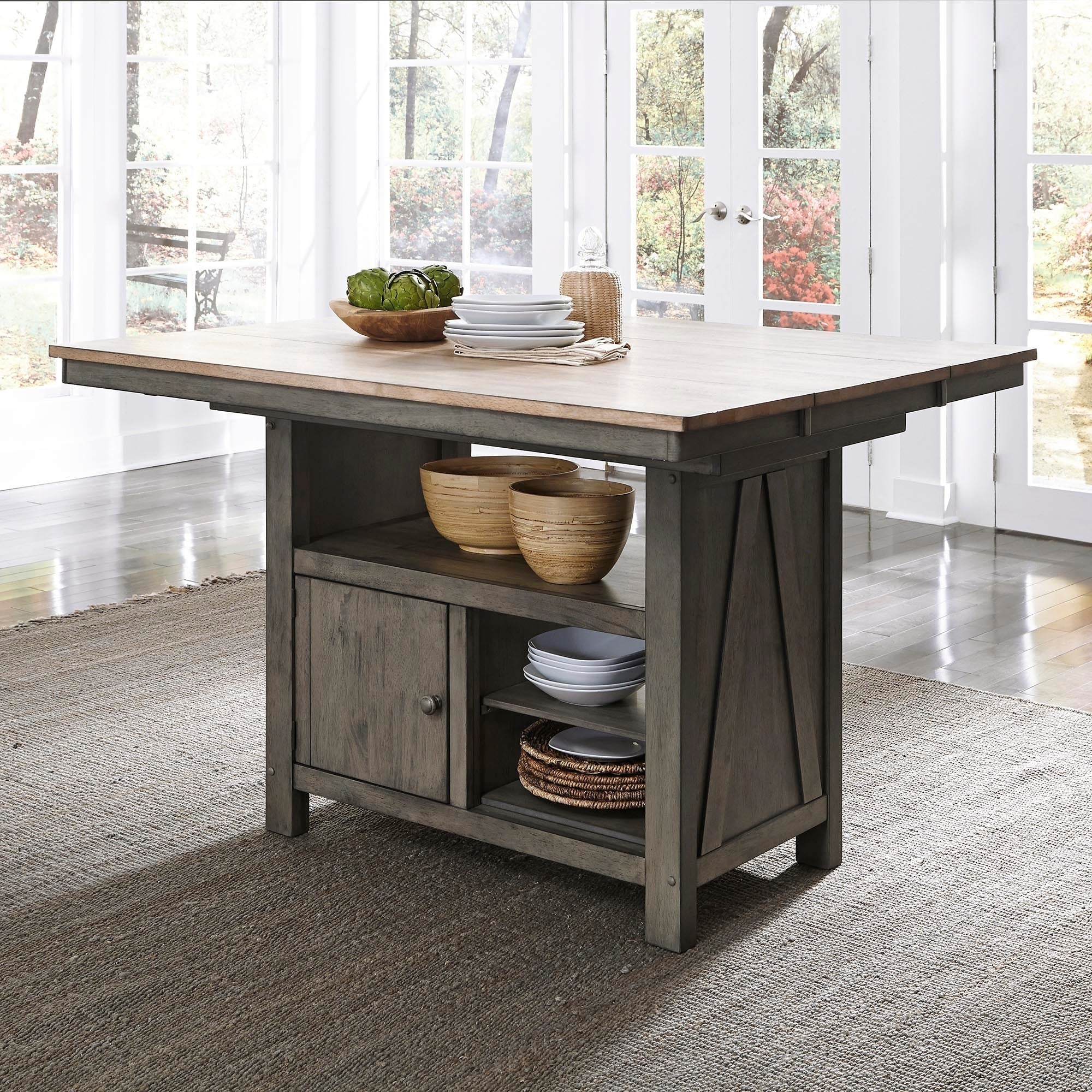 Lindsey Farm Grey And Sandstone Kitchen Island