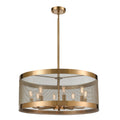 Line In The Sand 24 Inch Wide 8 Light Pendant In Satin Brass 24In W X 24In D X 10In H