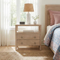 Linea 2 Drawer Oversized Wood Nightstand With Open Shelf By East At Main