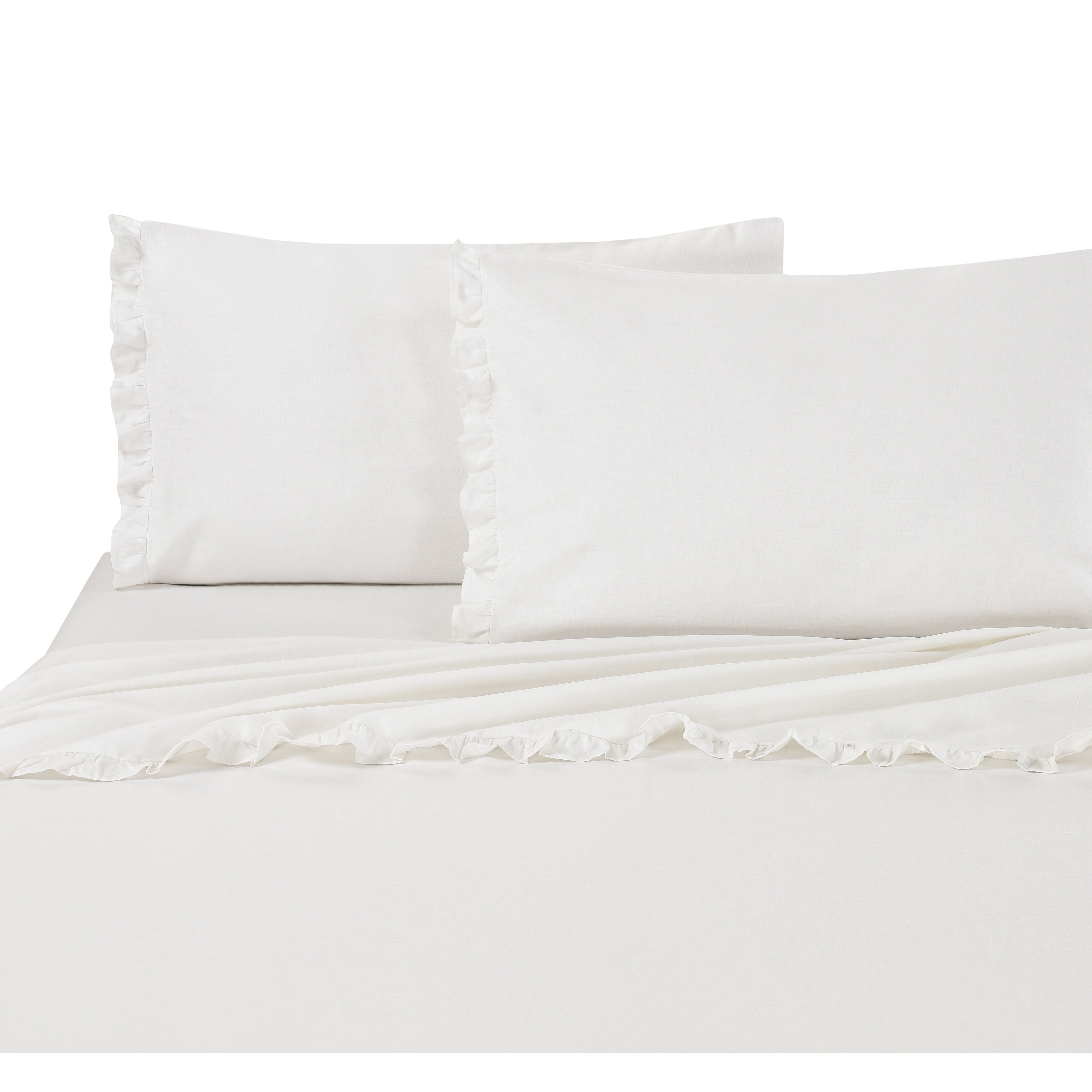 Classical Linen Cotton Collection Ruffle Lace Sheet Sets