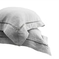 Linen Ladder Hem Sham Euro Cover Set