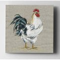 Linen Rooster I Premium Gallery Wrapped Canvas