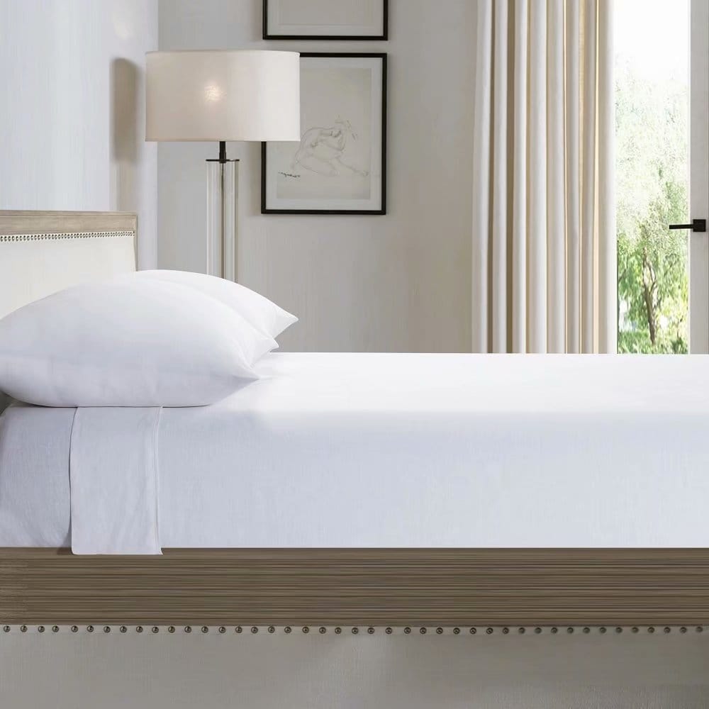 Linen Sheets With Pillow Cases 4 Pc Set Deep Pocket