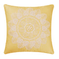 Linen With Laceapplique 16 Inch Throw Pillow