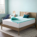 Linenspa 2 Cooling Gel And Green Tea Memory Foam Mattress Topper Twin