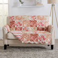 Great Bay Home Maribel Floral Patchwork Reversible Love Seat Furniture Protector