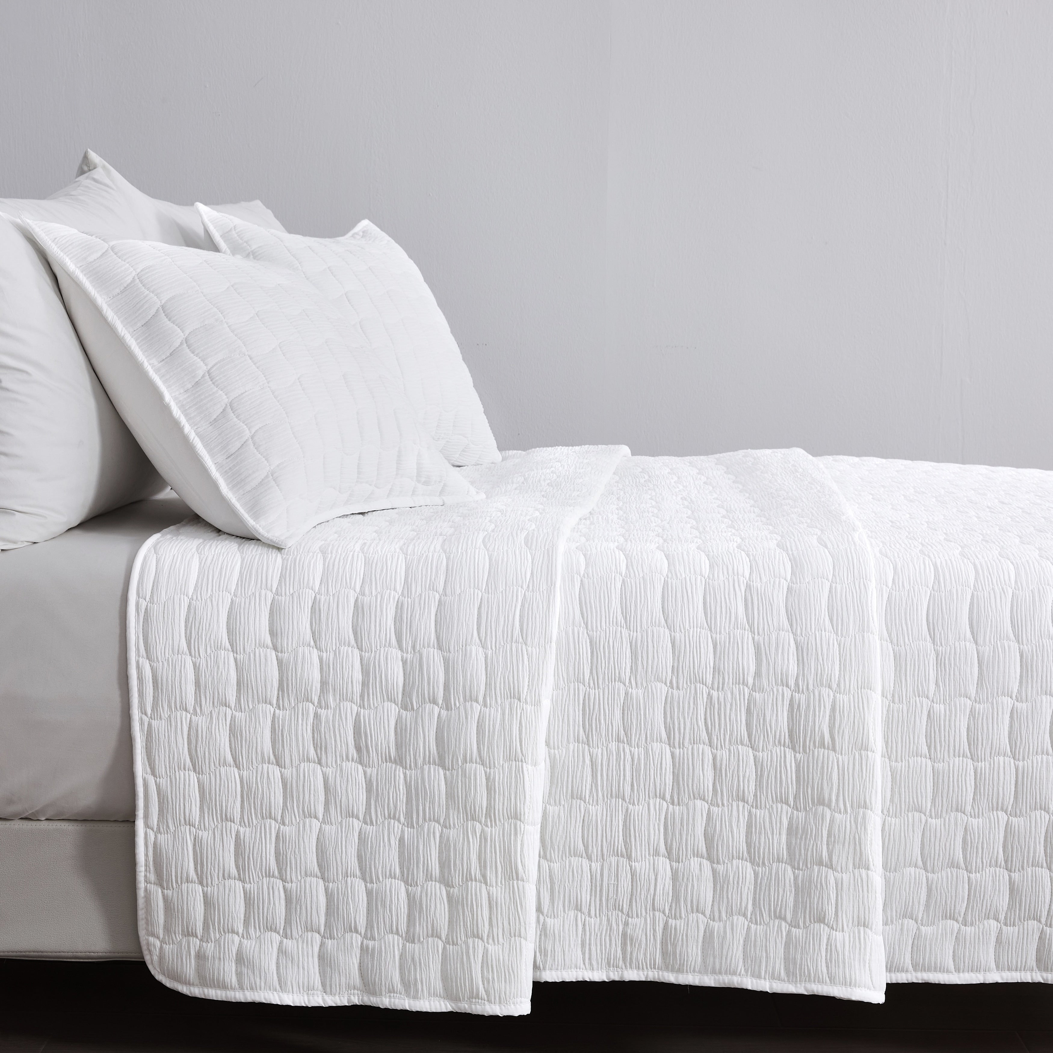 Linery Co. Gauze Like Wave Stitched Quilt Set With Shams