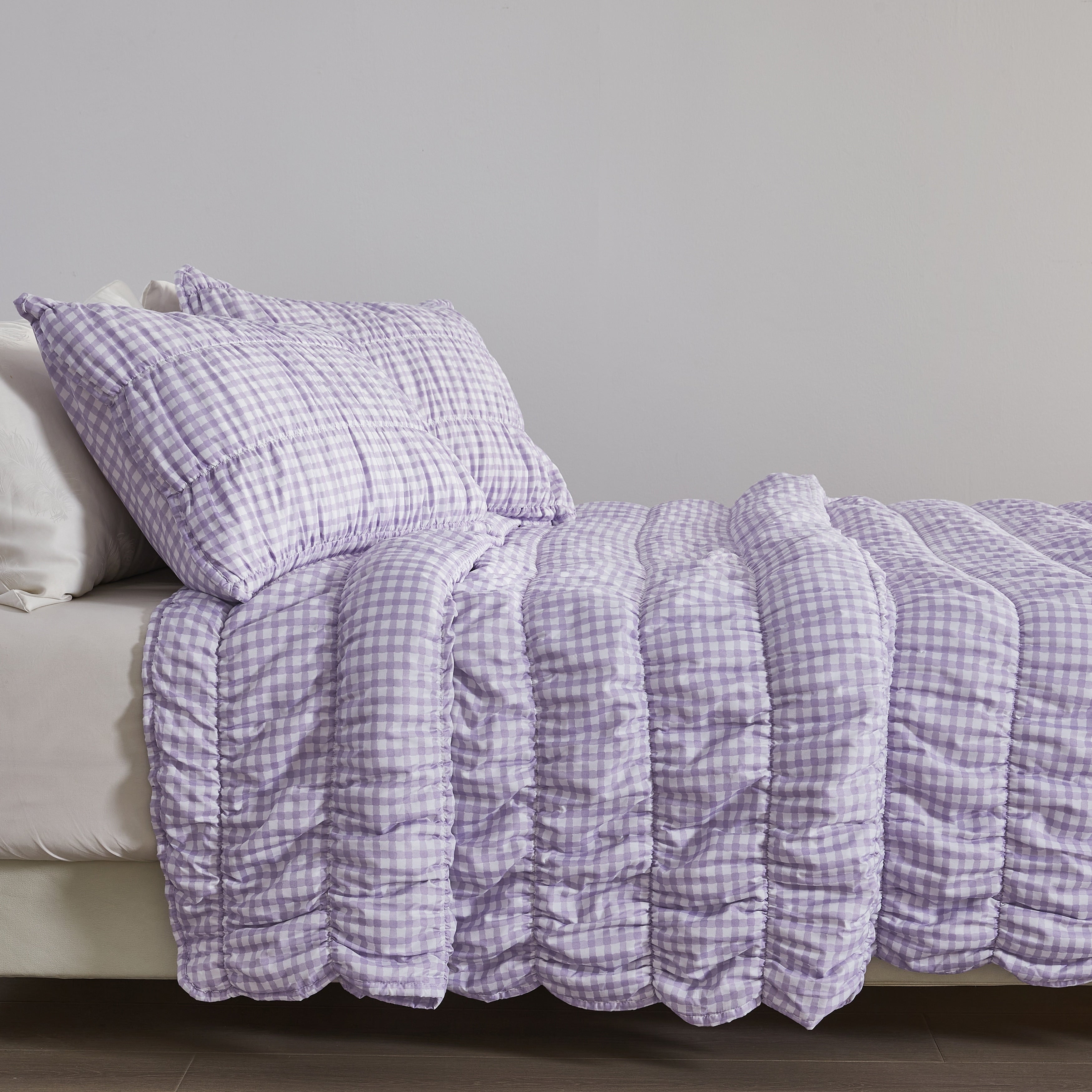 Linery Co. Gingham Quilt Set With Shams.