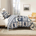 Home Fashion Designs 3 Piece Lodge Printed Quilt Set With Shams