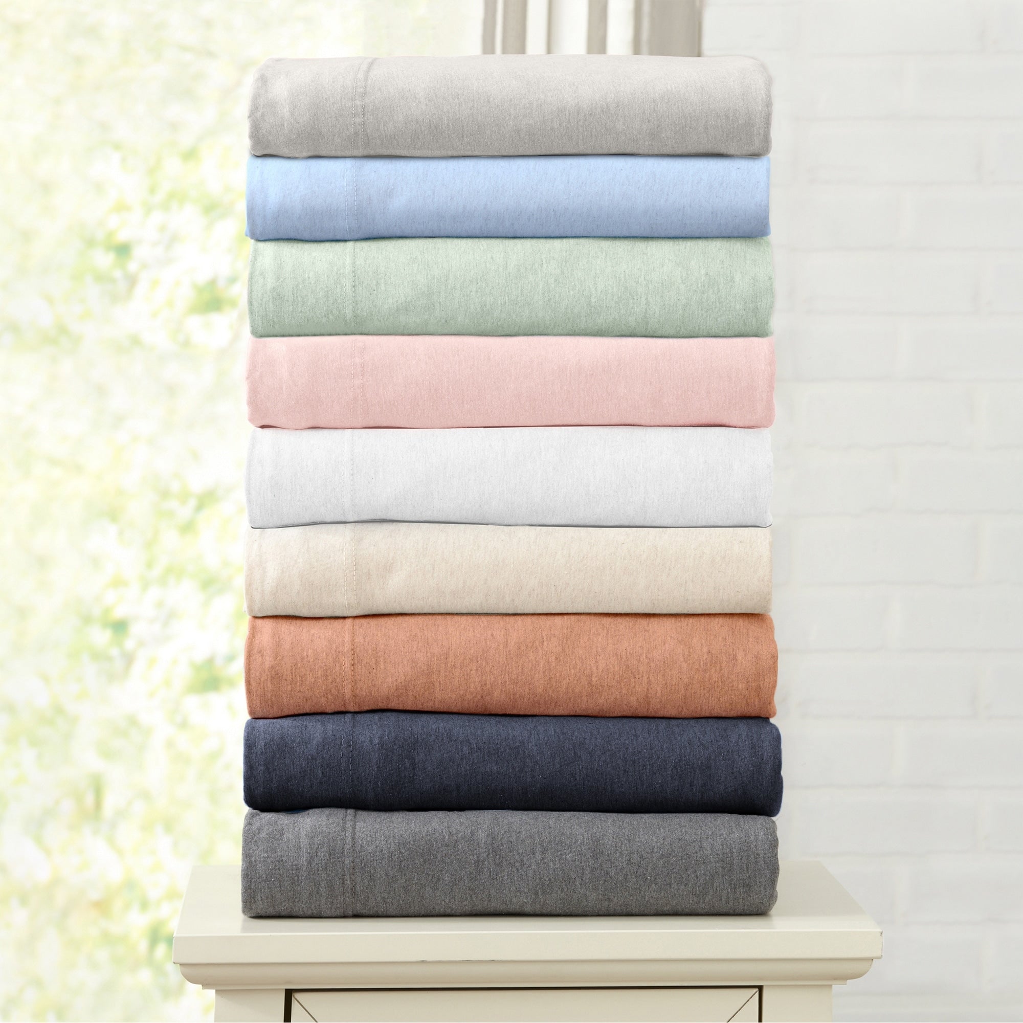 Home Fashion Designs Extra Soft Heather Jersey Knit Sheet Set