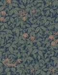 Scalamandre Linnea Wallpaper Swatch by Sandberg, Midnight Blue