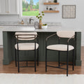Linon Bonlyn Metal Upholstered Counter Stool Set Of 2