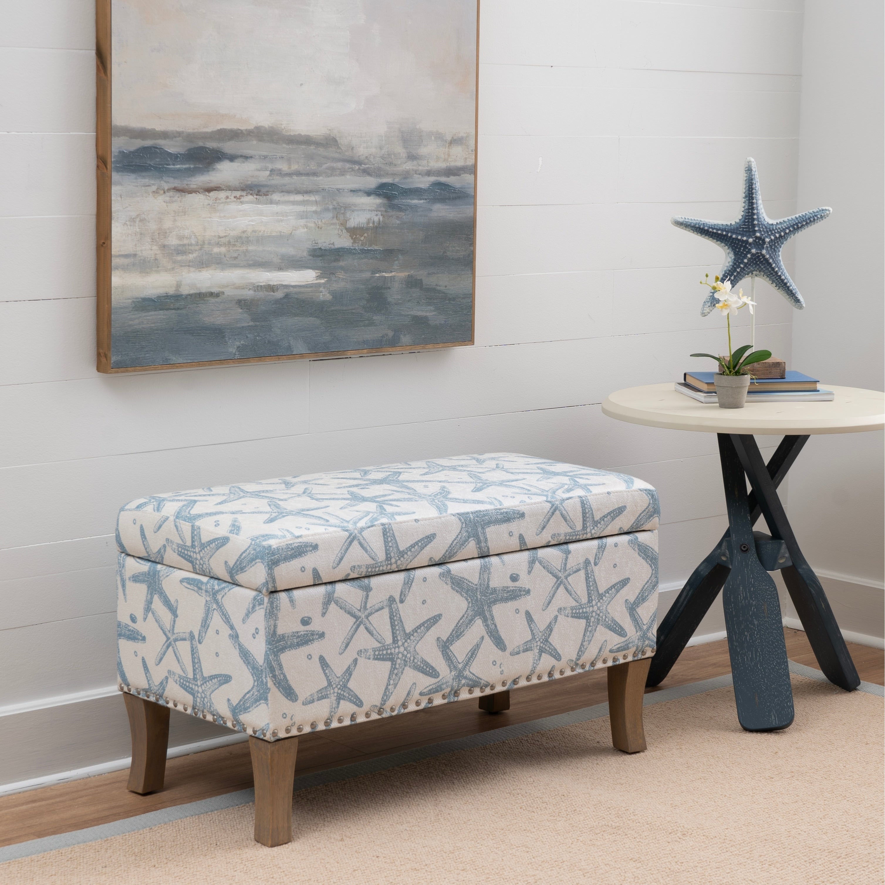 Copper Grove Criuleni Garden Print Storage Ottoman