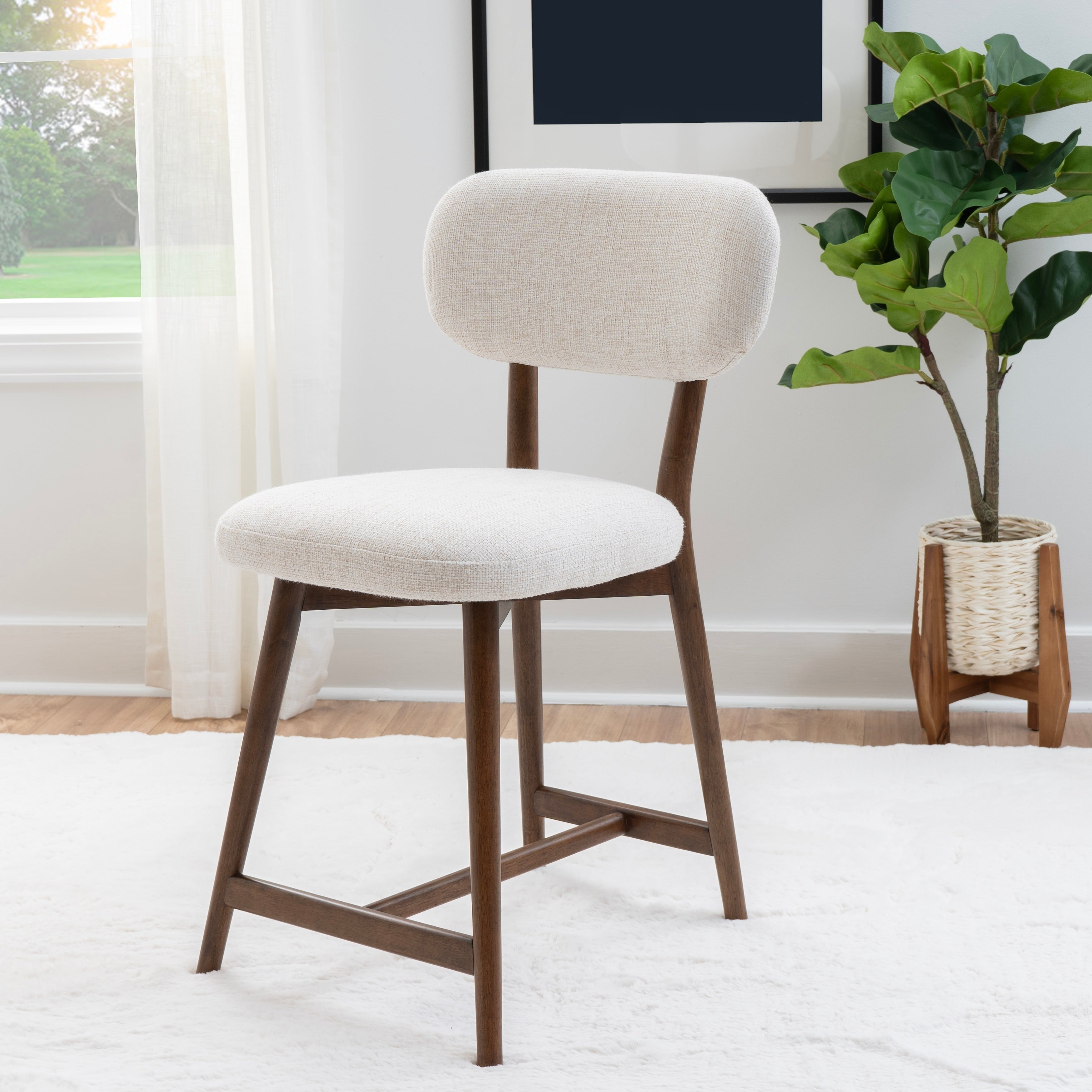 Linon Curran Upholstered Counter Stool