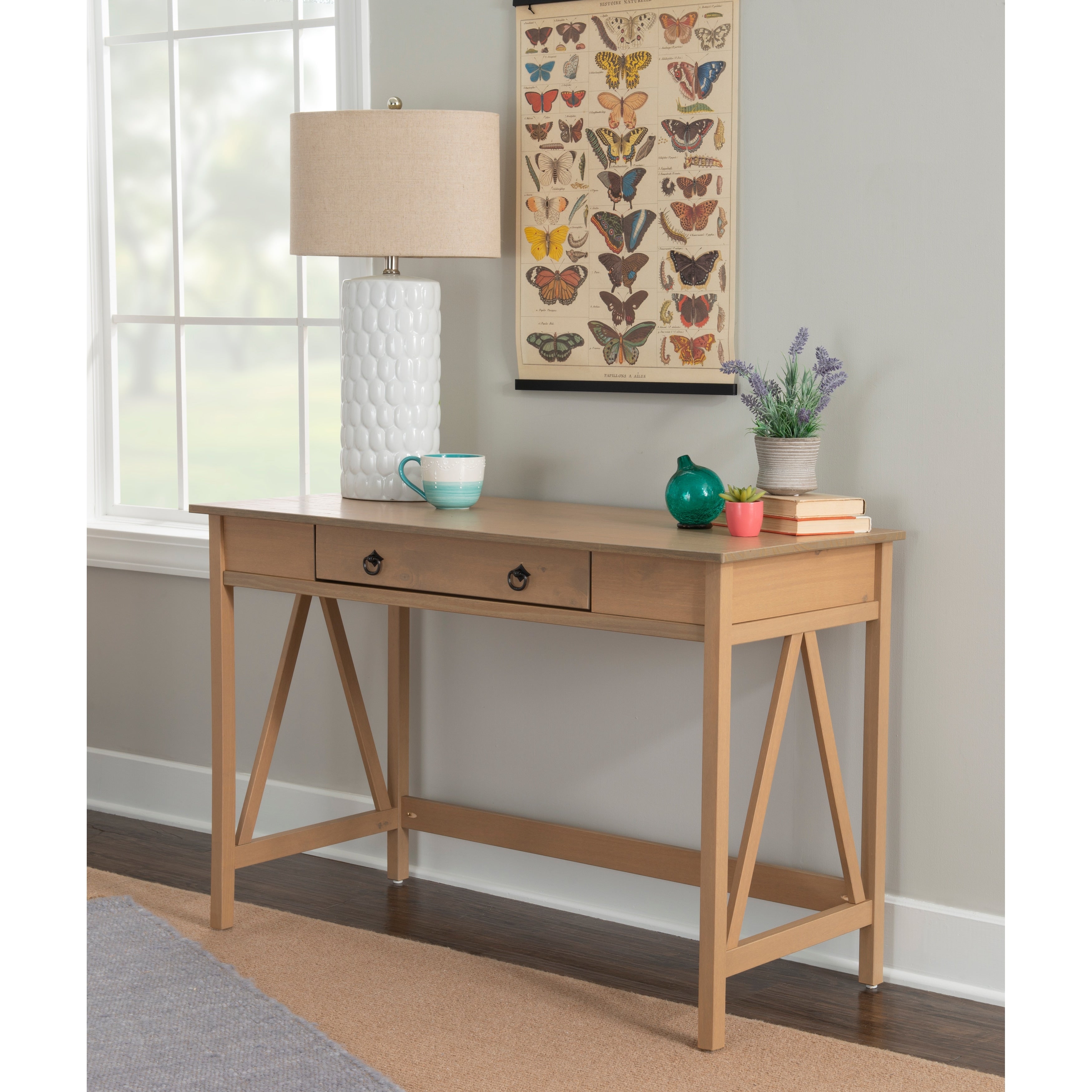 Linon Elaine Driftwood Desk