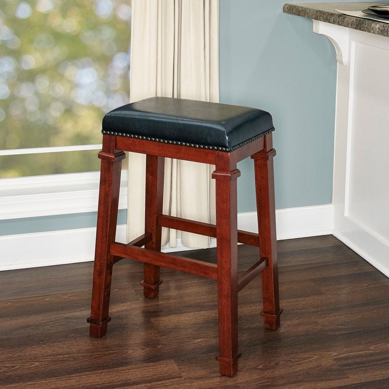 Linon Elle Backless Bar Stool Black