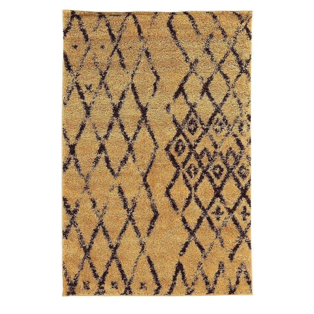 Linon Moroccan Marrakes Ivory Black Rug 8 X 10 8 X 10