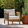 Linon Ochoa Wood Club Chair With Cushions