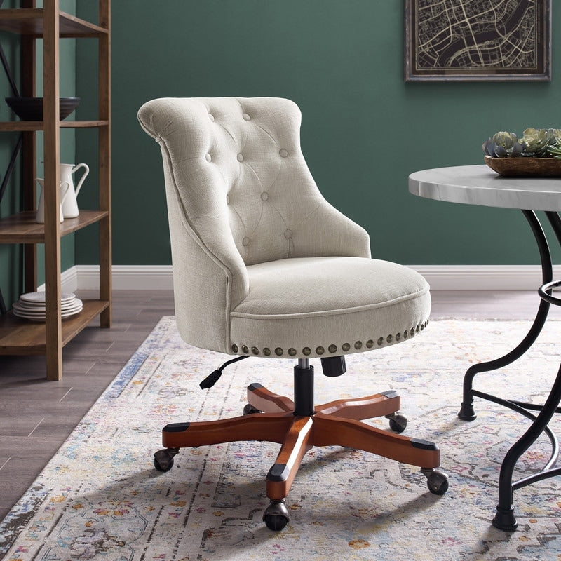 Linon Pamela Off White Office Chair