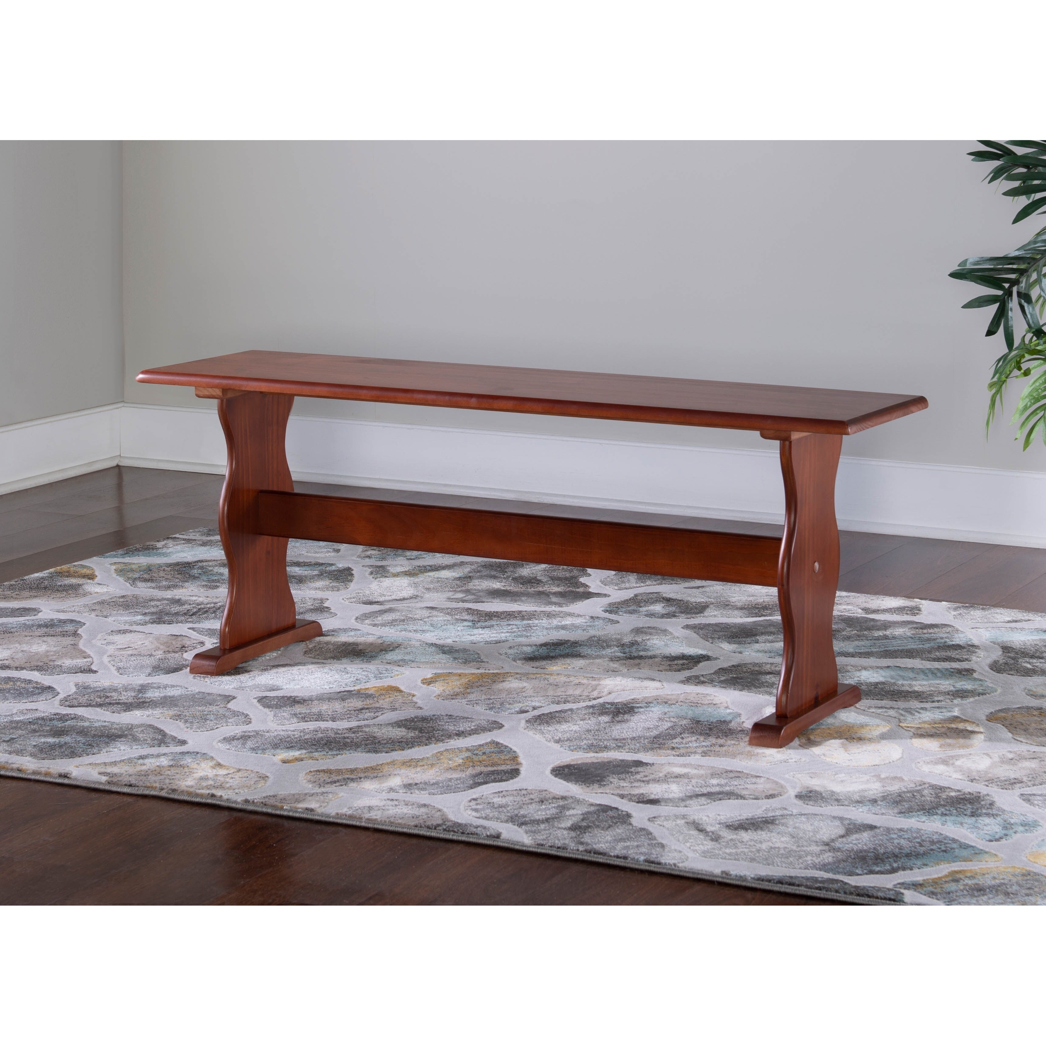 Linon Riki Dining Bench Dark Brown