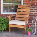 Linon Seacrest Brown Wood Outdoor Chair