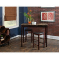 Linon Speakeasy Espresso 3 Piece Dinette Set