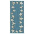 Liora Manne Capri Starfish Border Indoor Outdoor Rug Aqua 24 X36