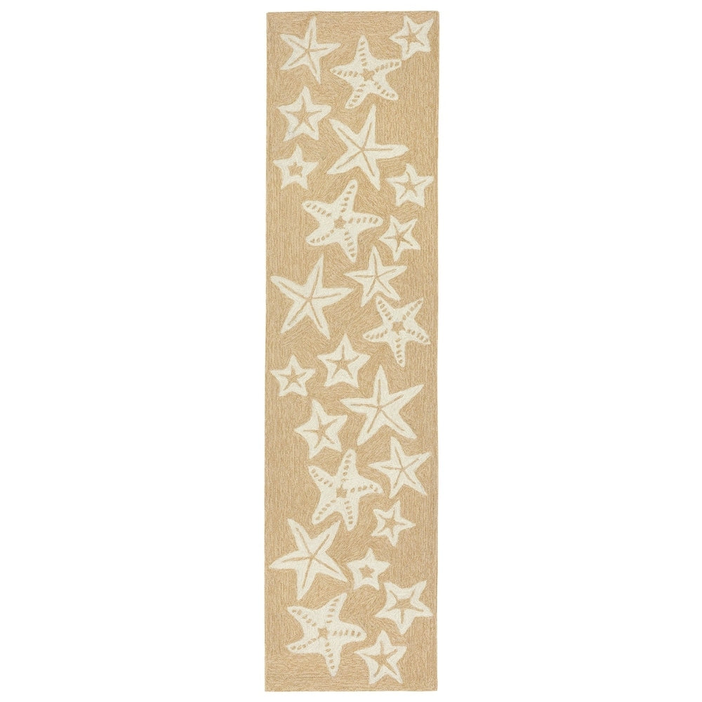 Liora Manne Capri Starfish Indoor Outdoor Rug Neutral 24 X60