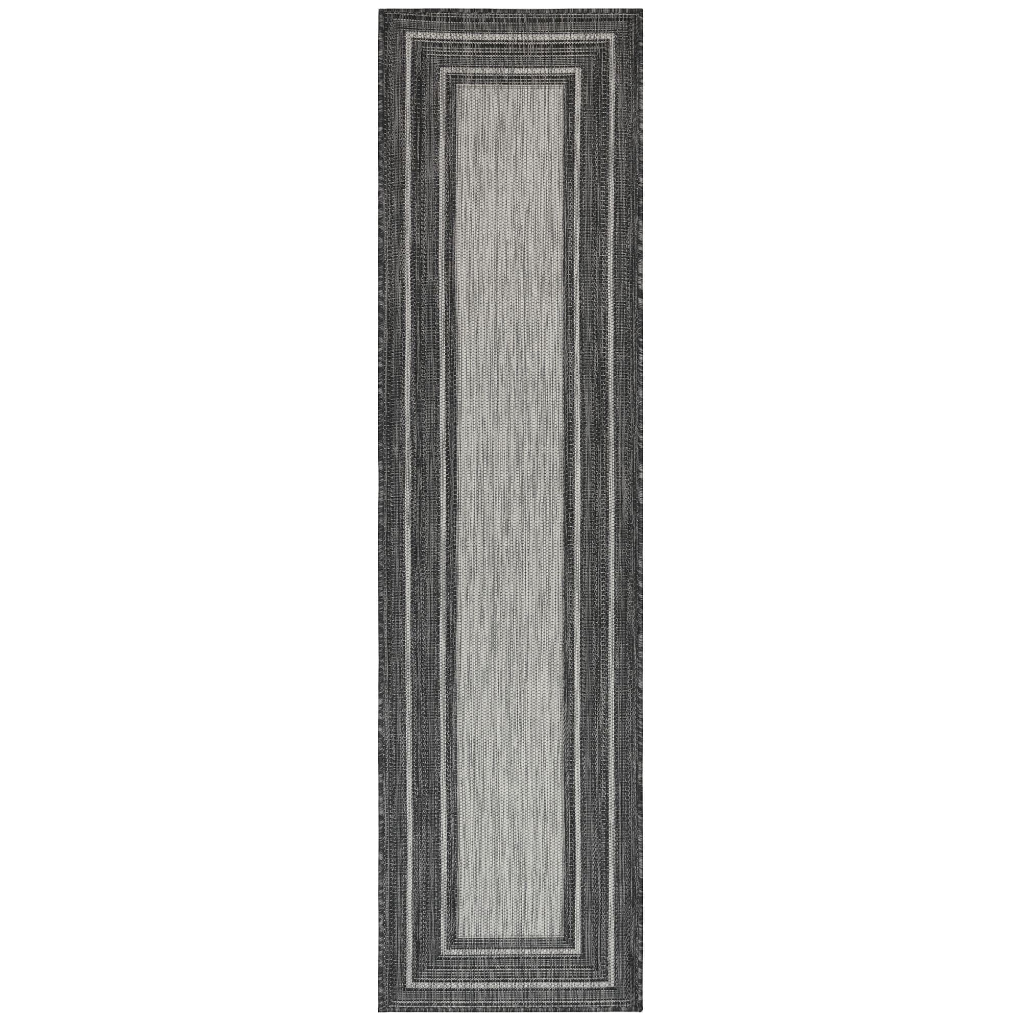 Liora Manne Multi Border Indoor Outdoor Rug Aqua