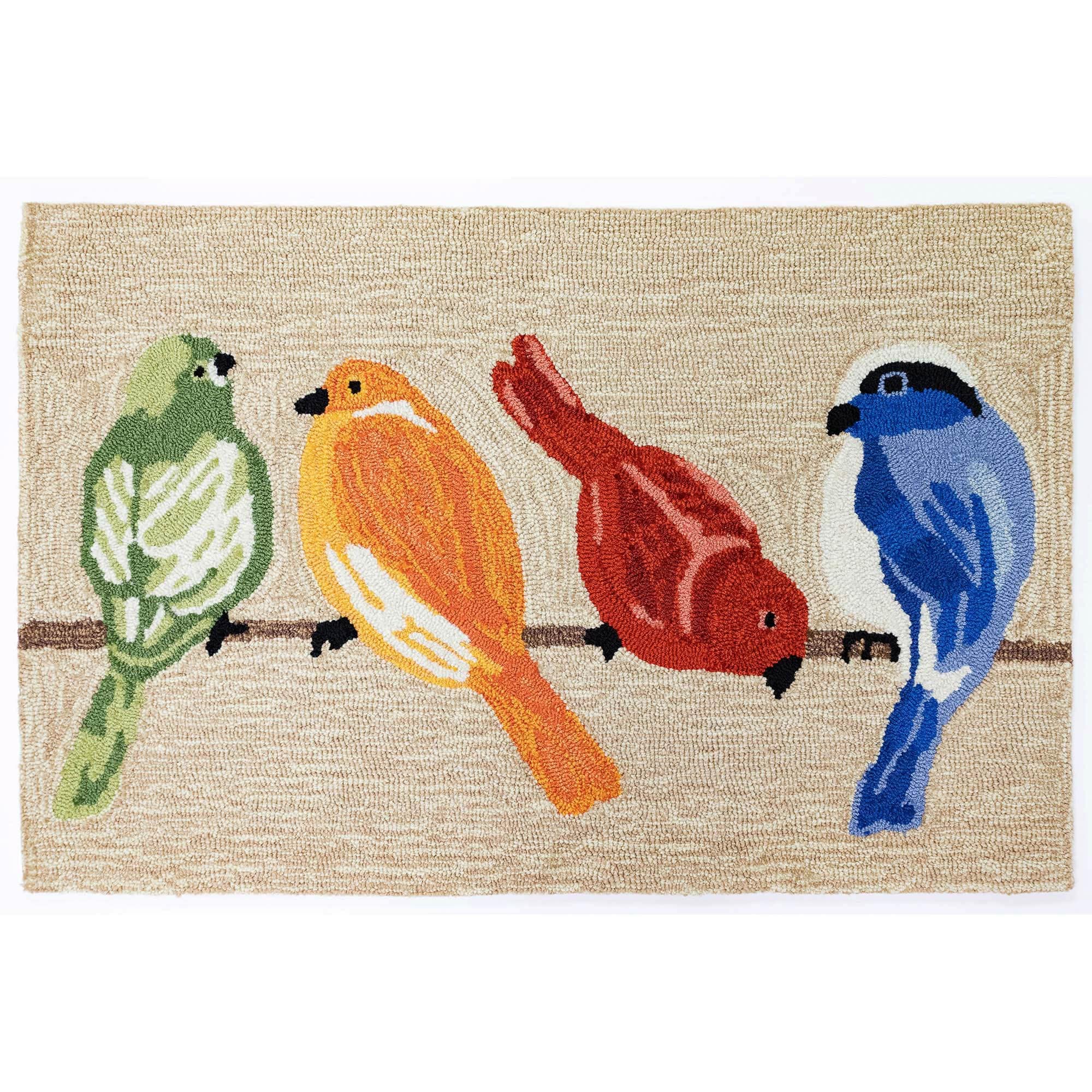 Liora Manne Frontporch Birds Indoor Outdoor Rug Neutral 30 X48