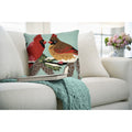 Liora Manne Frontporch Cardinals Indoor Outdoor Pillow Sky 18 Square