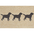 Dog Parade Black Outdoor Rug 76 X 96