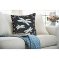 Liora Manne Frontporch Dragonfly Indoor Outdoor Pillow Midnight 18 Square