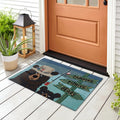 Liora Manne Frontporch Fishing Bears Indoor Outdoor Rug Green.