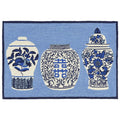 Liora Manne Frontporch Ginger Jars Indoor Outdoor Rug Blue 24 X36