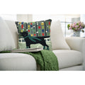 Liora Manne Frontporch Holiday Ice Dog Indoor Outdoor Pillow Green 18 Square