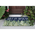Liora Manne Frontporch Let It Snow Indoor Outdoor Rug Midnight.