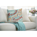 Liora Manne Frontporch Mermaid Crossing Indoor Outdoor Pillow Water 18 Square