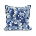 Liora Manne Frontporch Mum Indoor Outdoor Pillow Blue 18 Square