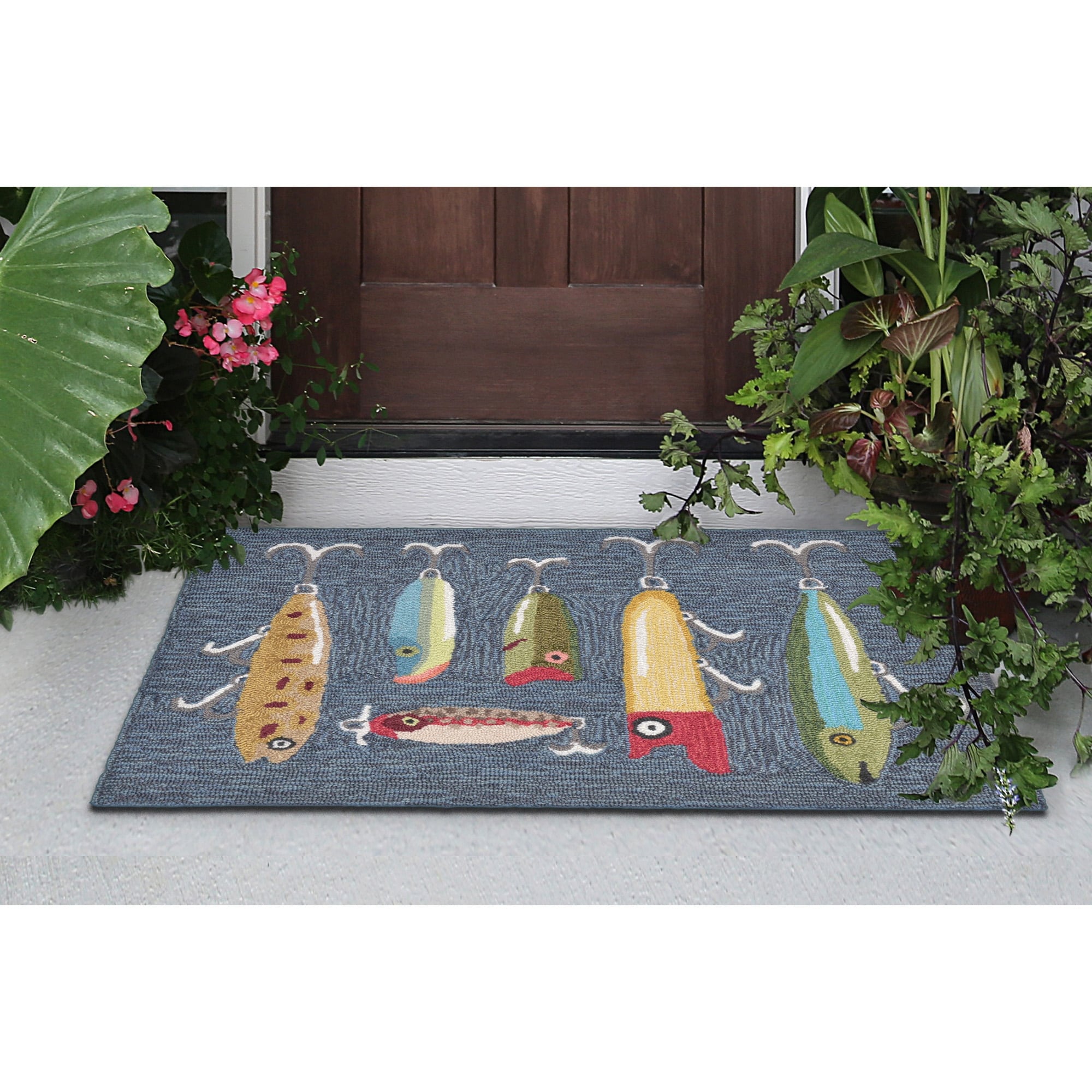 Liora Manne Frontporch Playing Hooky Indoor Outdoor Rug Grey 30 X48