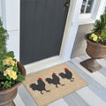 Liora Manne Frontporch Roosters Indoor Outdoor Rug Neutral 24 X36