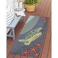 Liora Manne Frontporch Sea Turtle Indoor Outdoor Rug Ocean 30 X48